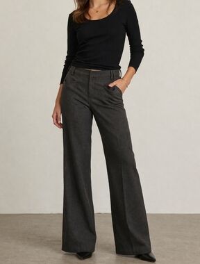 VTG OLD NAVY 1990s Stretch Dark Gray Lowrise Bootcut Dress Pants